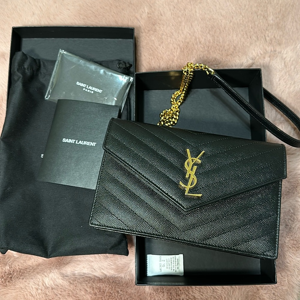 YSL Cassandre Envelope Chain Wallet